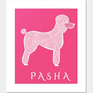 Pasha the Poodle - hot pink Posters and Art